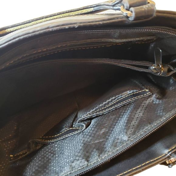 MC Western Style Embellished Satchel Top Handle Croc Embossed Style Leather Type - Picture 8 of 12